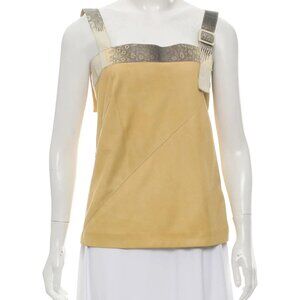 NWT BOTTEGA VENETA BRAND REAL LEATHER SUEDE SNAKE SKIN PATTERN LEATHER TOP SIZE